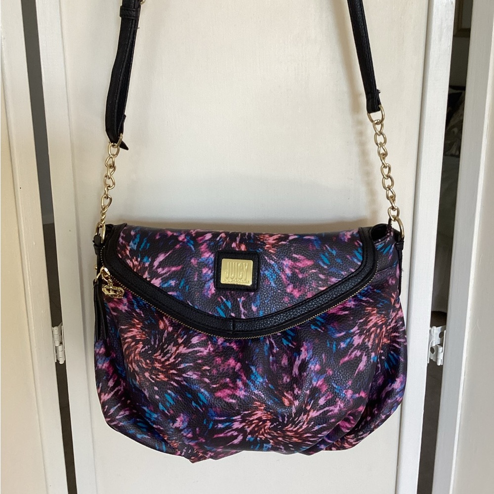 👑 Juicy by JUICY COUTURE shoulder bag purse EUC chain strap multicolor